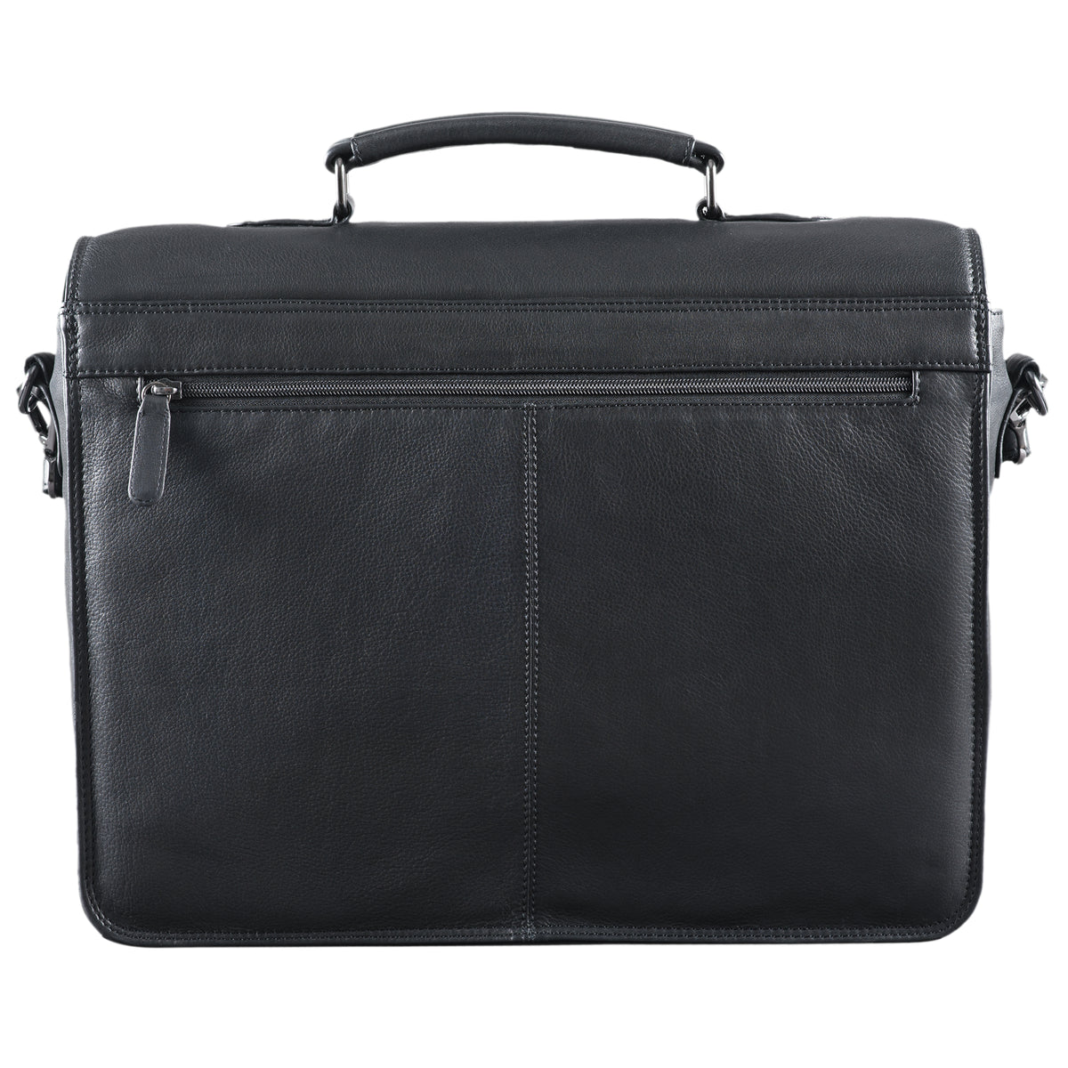 Aktentasche DIN A4 Leder schwarz