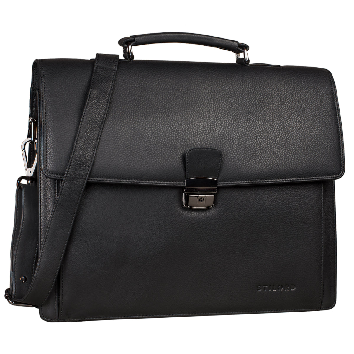 Aktentasche Leder Herren Vintage schwarz