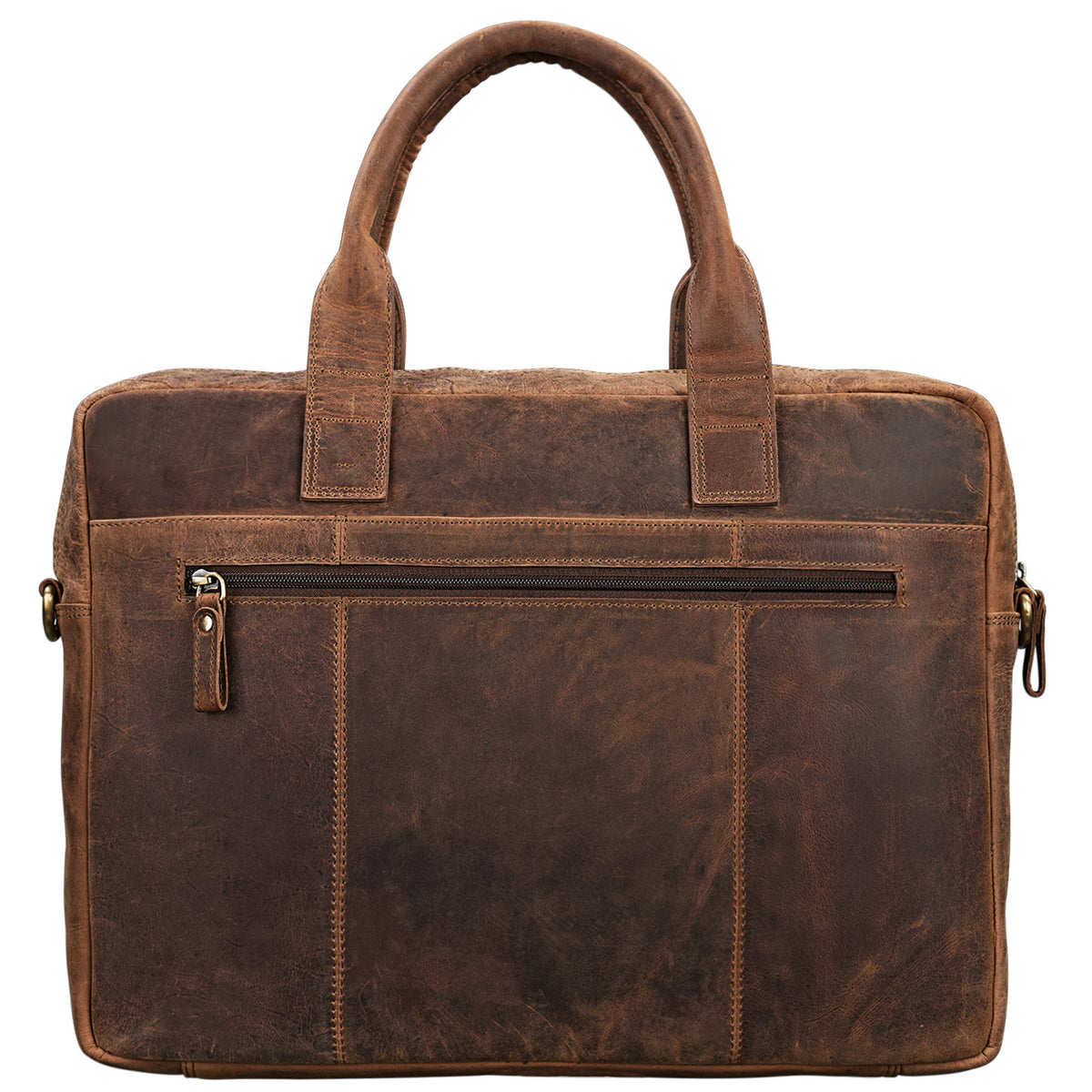 Braune Leder Aktentasche XL