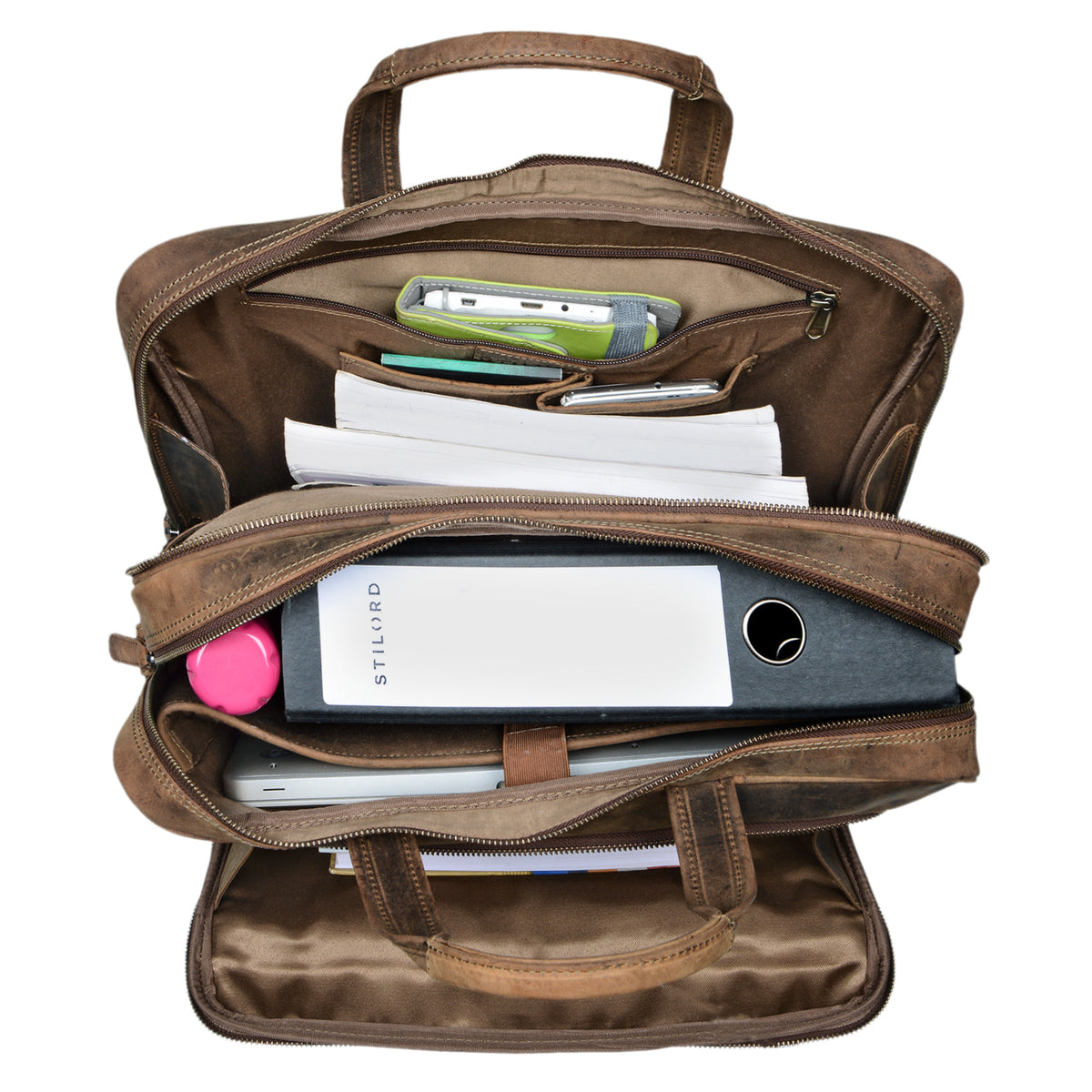 Aktentasche Laptoptasche groß braun Herren
