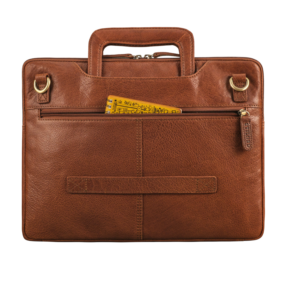 braune Tasche Laptop Leder