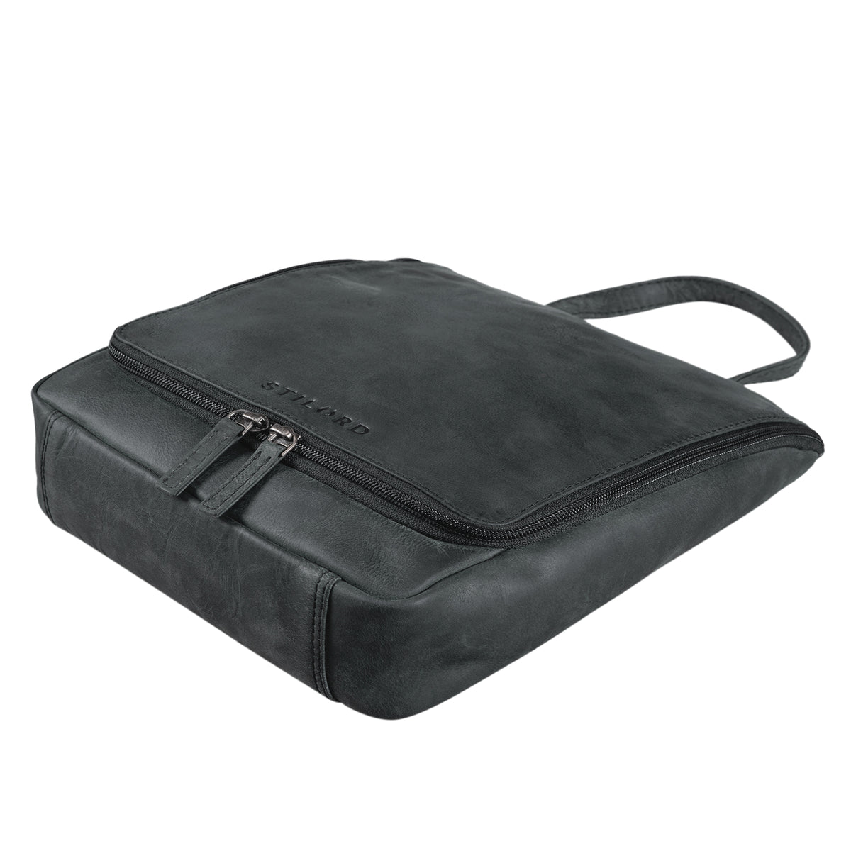 Reisetasche klein Leder schwarz