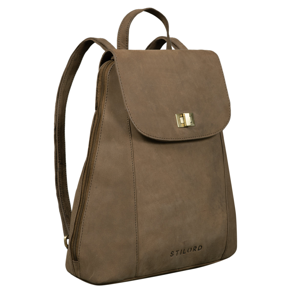 Damen Leder Rucksack Braun