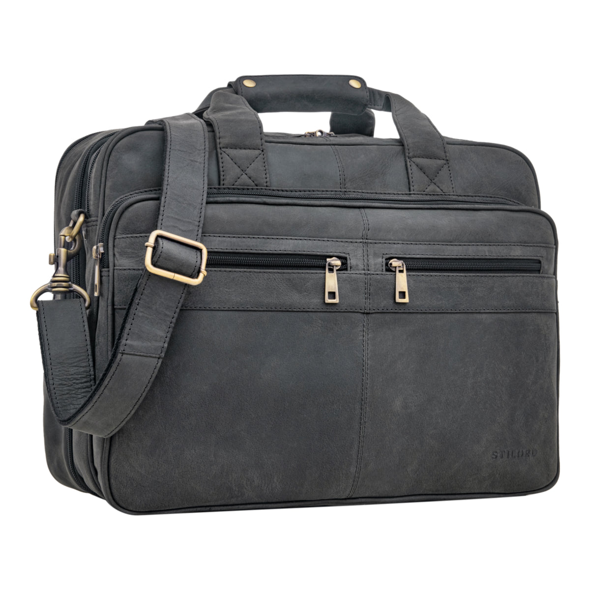 Große Vintage Referendariat Ledertasche