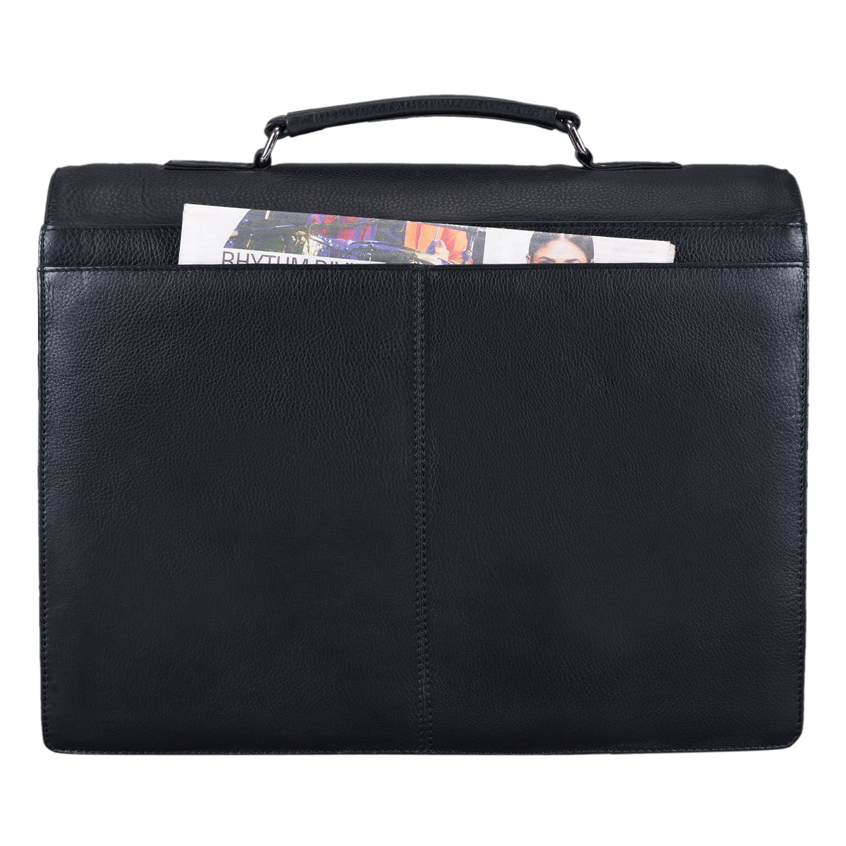 Vintage Businesstasche aus Rindsleder Henkel Gurt schwarz Bürotasche