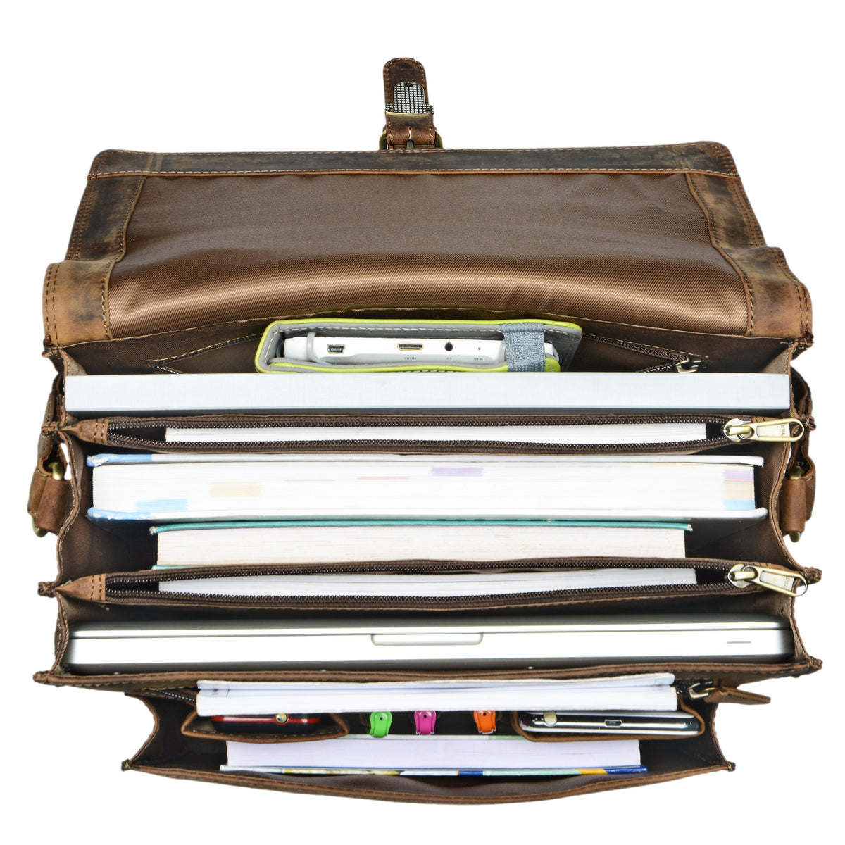Leder Bürotasche Herren braun