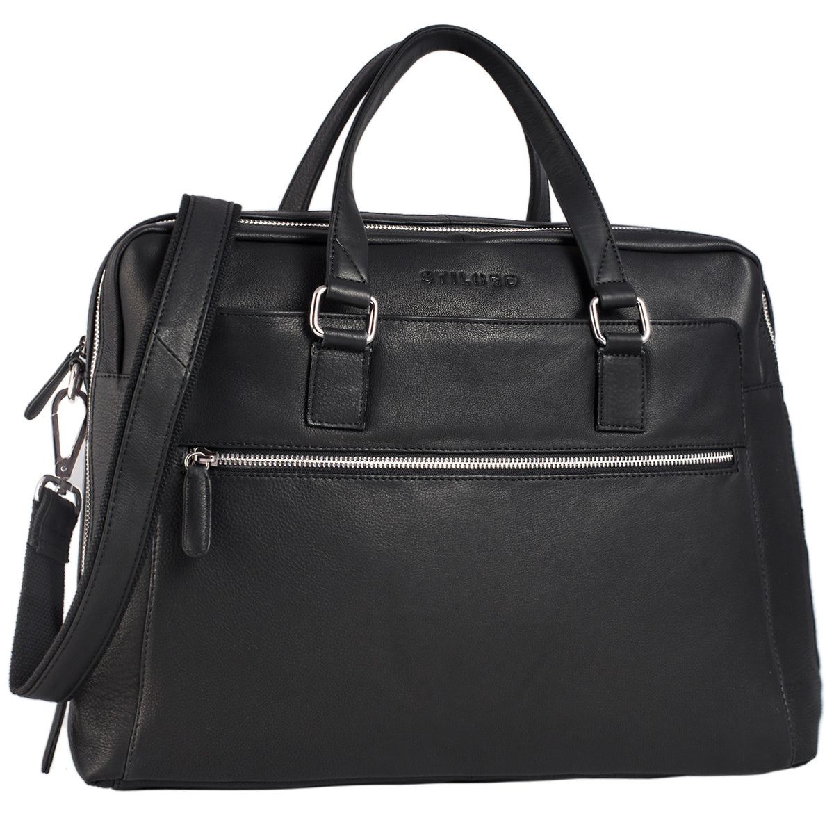 Bürotasche Leder schwarz elegant