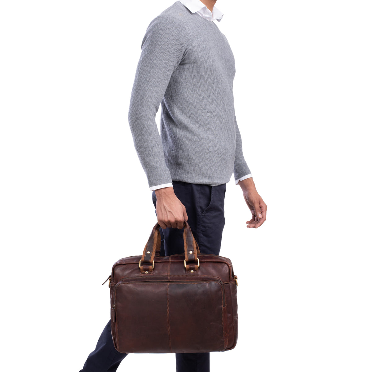Herrenhandtasche Business Leder XL