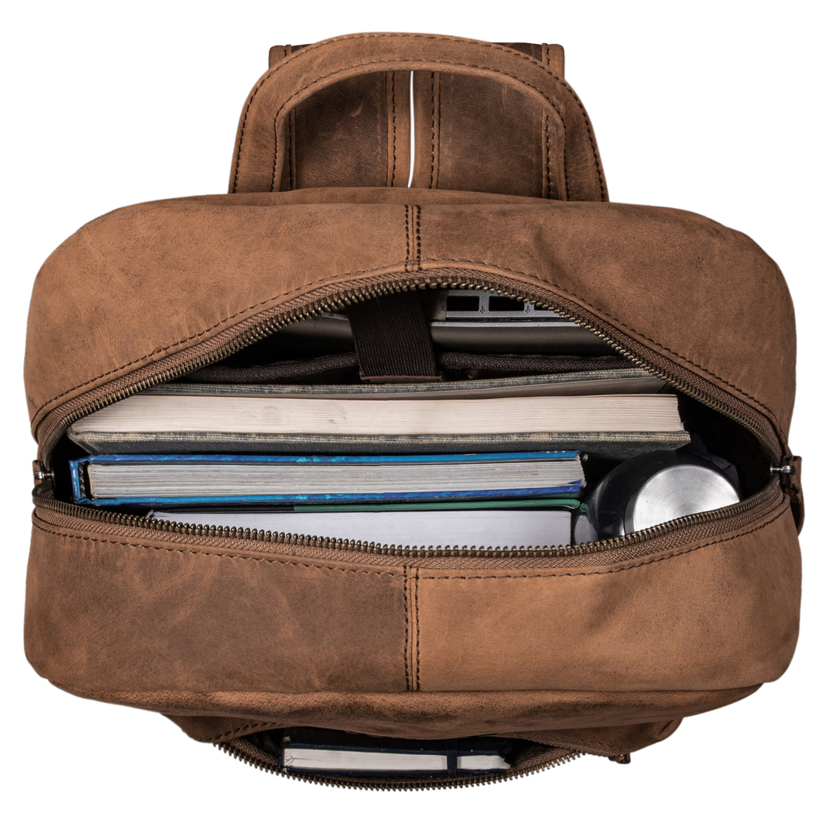 Lederrucksack Business braun