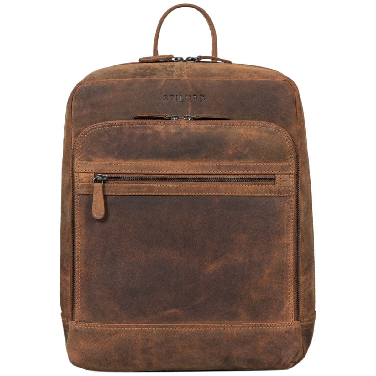 Rucksack elegant in braunem Echtleder