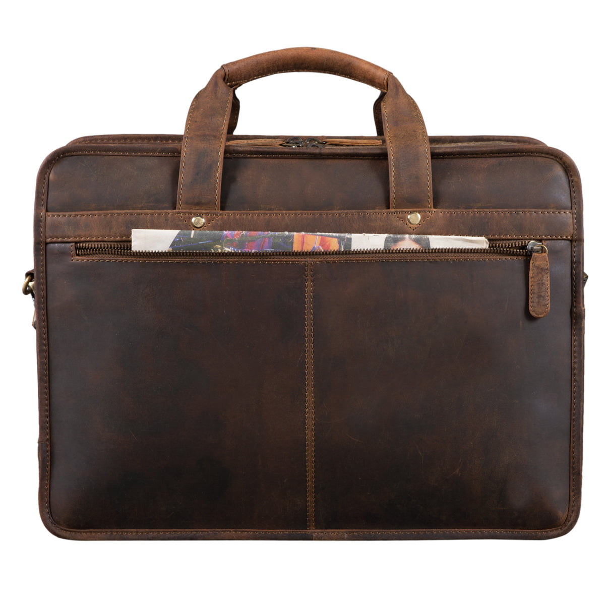 große elegante Businesstasche Leder braun