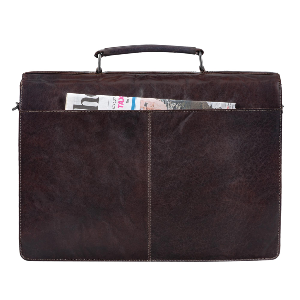 Vintage Businesstasche Leder Laptopfach