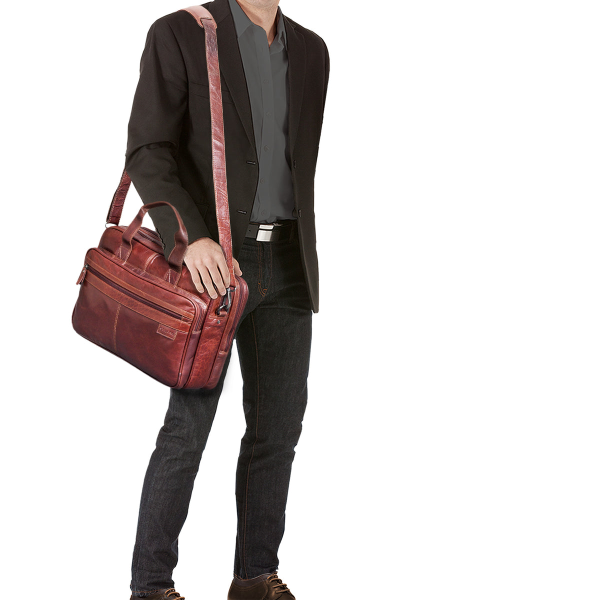 vegetabil gegerbte Business Ledertasche