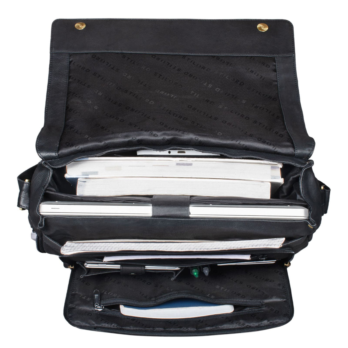15 Zoll Vintage Businesstasche schwarz