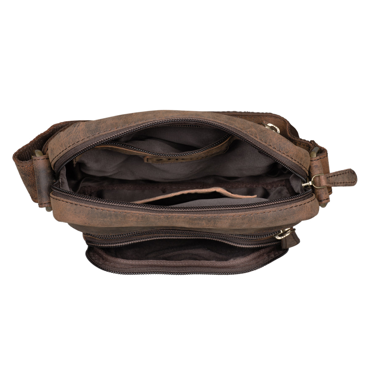 Cross-Body-Bag 9,7 Zoll fuer iPad Tasche hellbraun