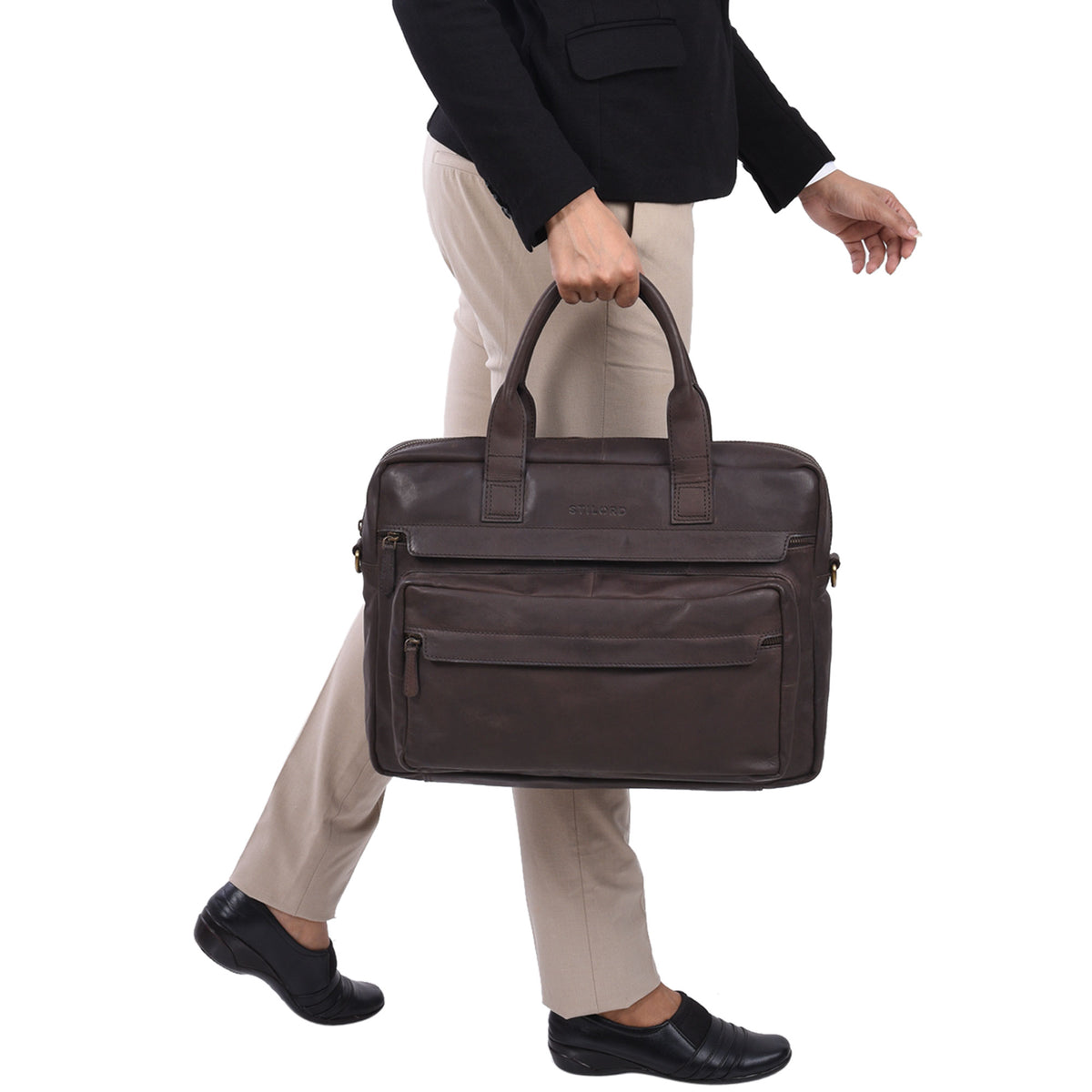 Braune Businesstasche echtes Leder