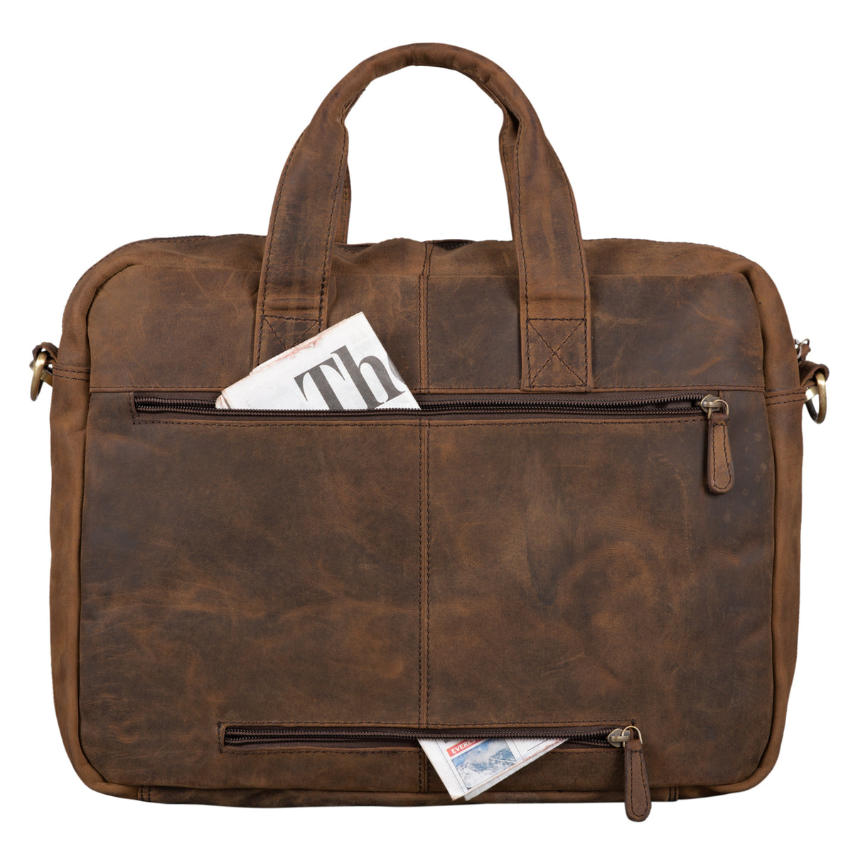 Braune Arbeitstasche Leder Vintage