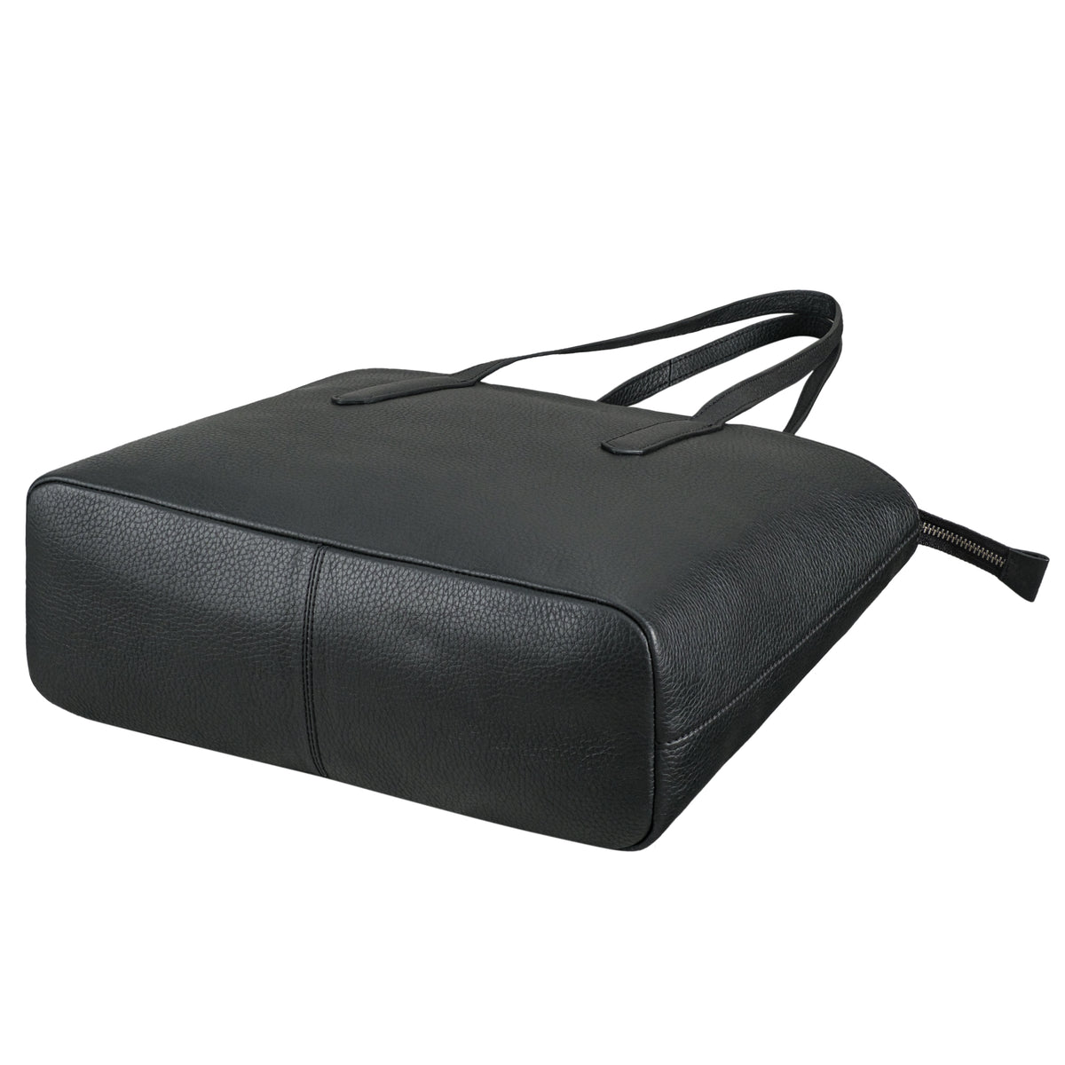 Echtleder Handtasche in schwarz