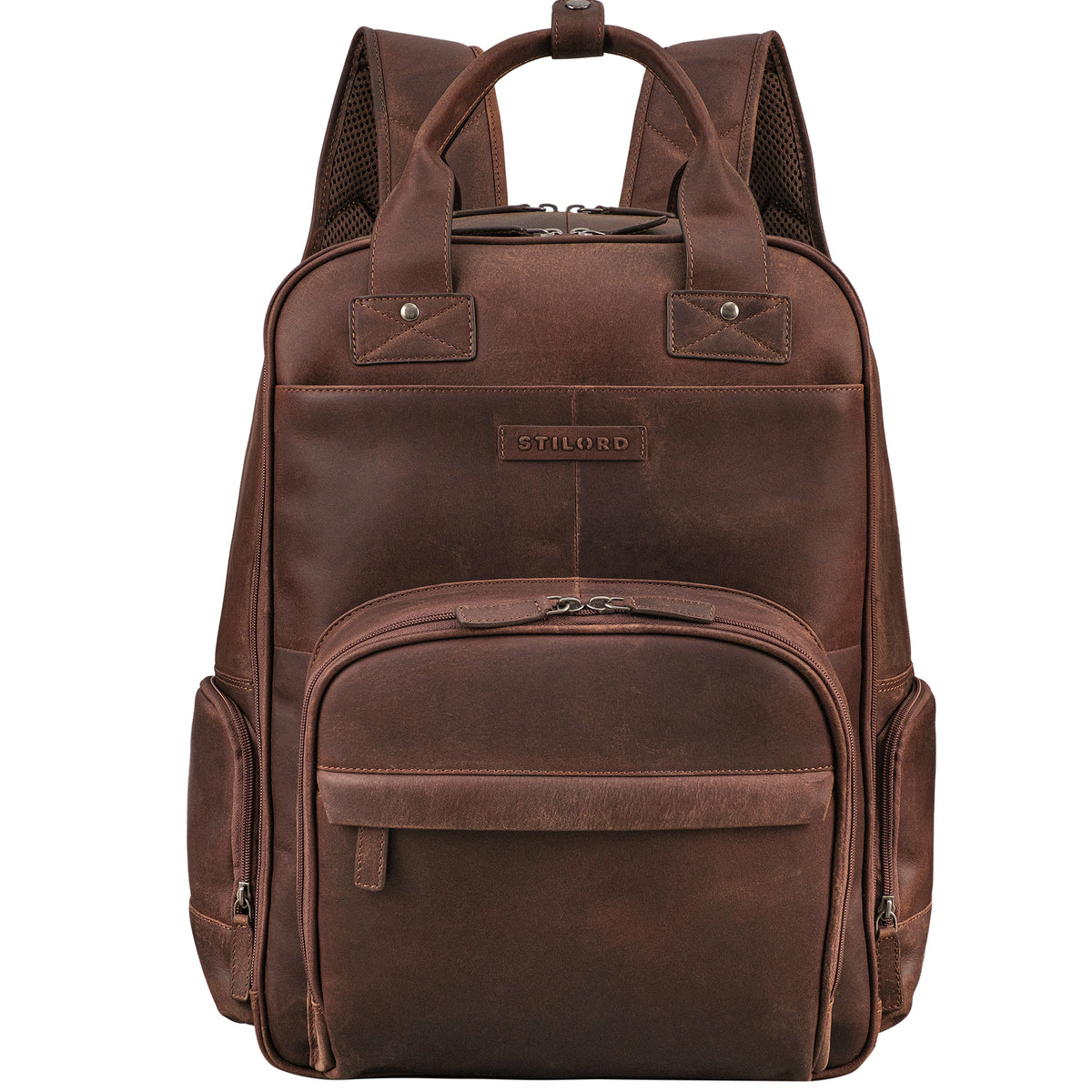 Rucksack Damen Echtleder braun Mutti