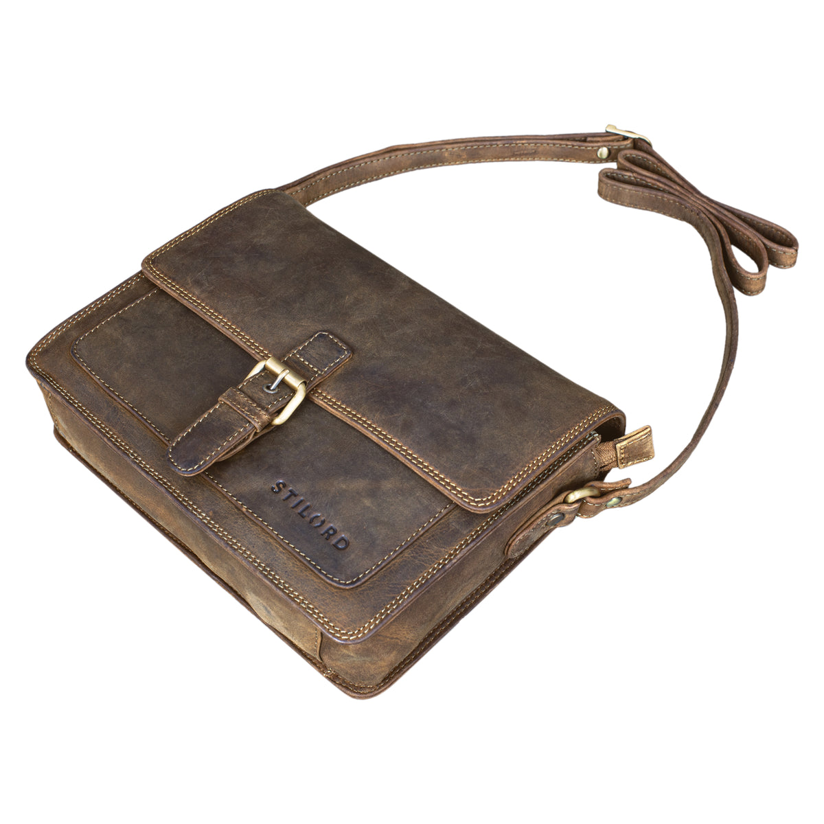 Kleine Umhängetasche Leder Vintage