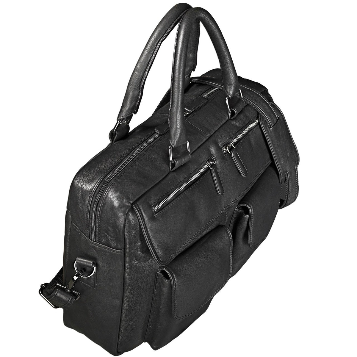 Schwarze Umhängetasche Leder