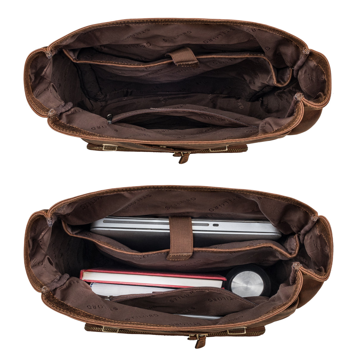 leder fahrradrucksack rolltop braun