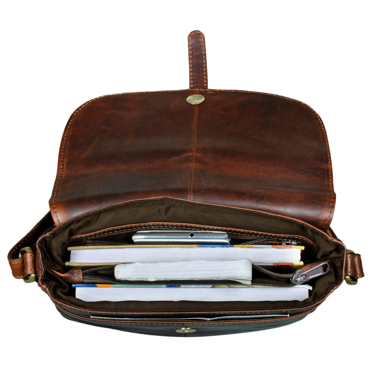 Ledertasche Umhängetasche Frauen braun