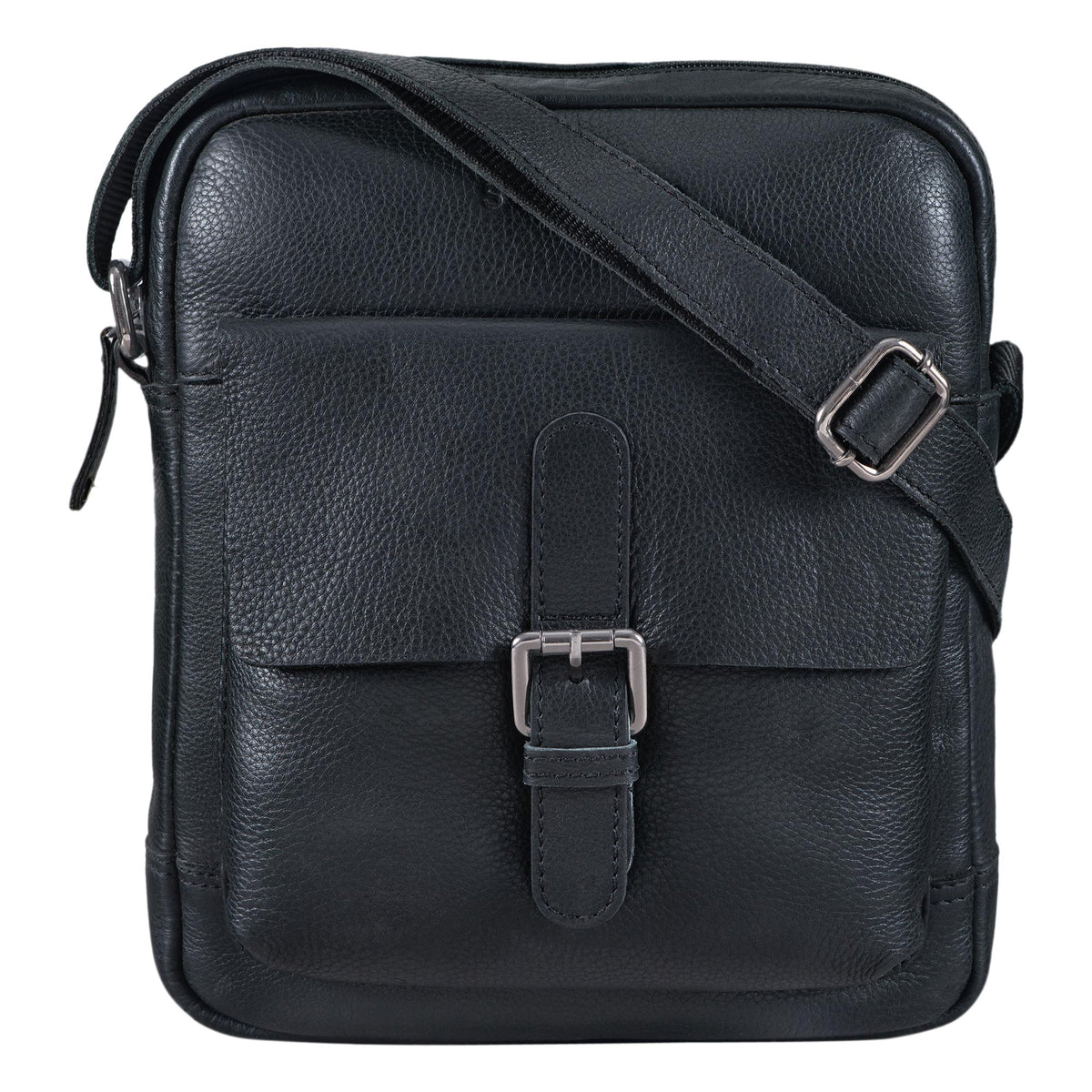 Herren Ledertasche Umhängetasche schwarz