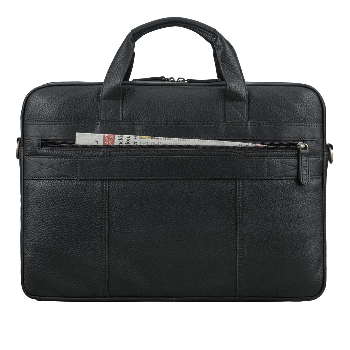 Businesstasche Herren Leder schwarz