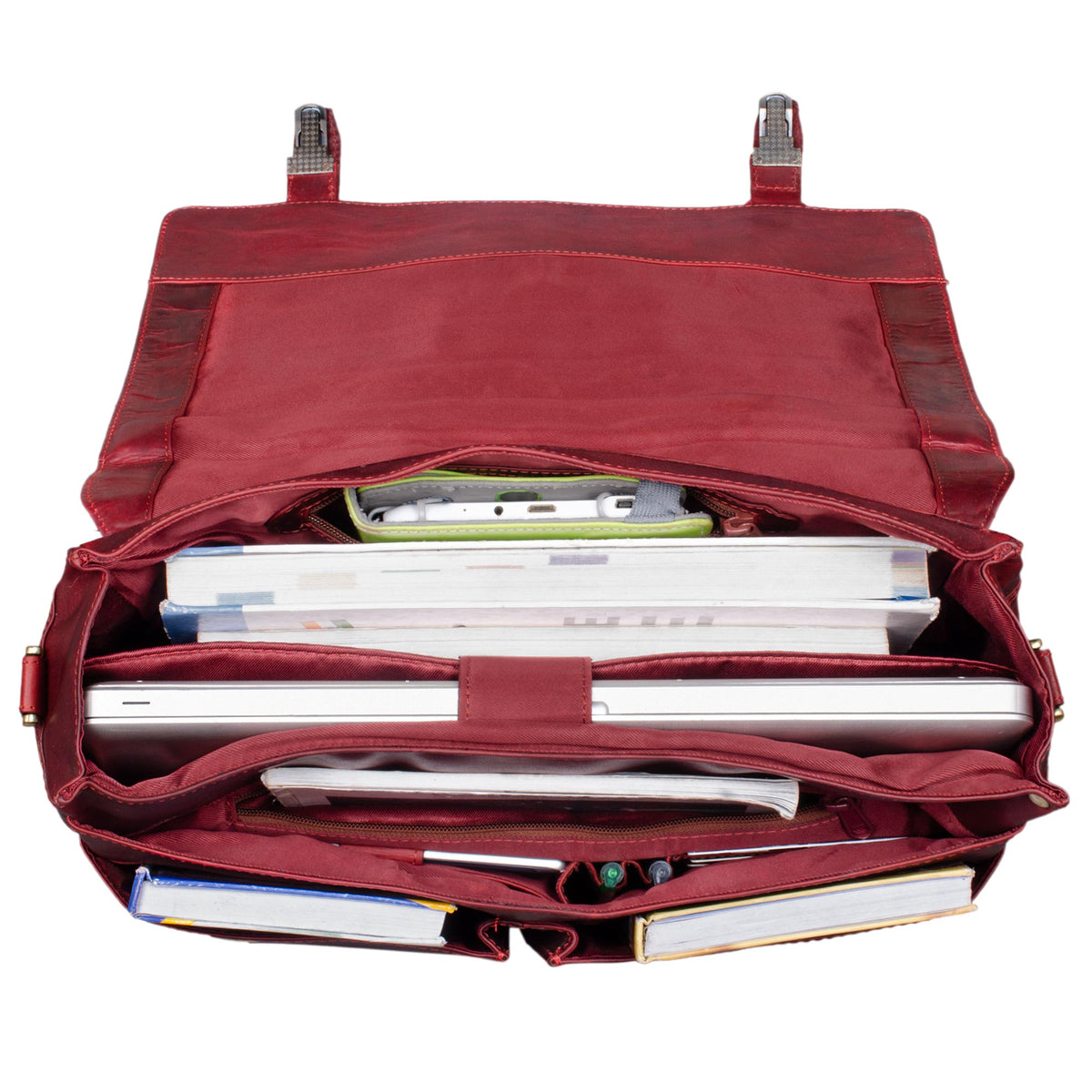 Aktentasche Ledertasche Vintage rot
