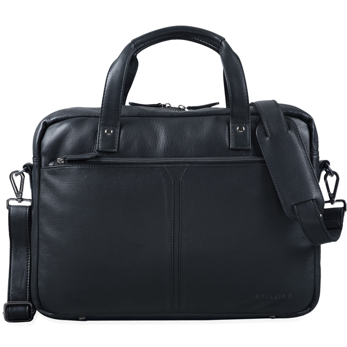 Business Ledertasche schwarz
