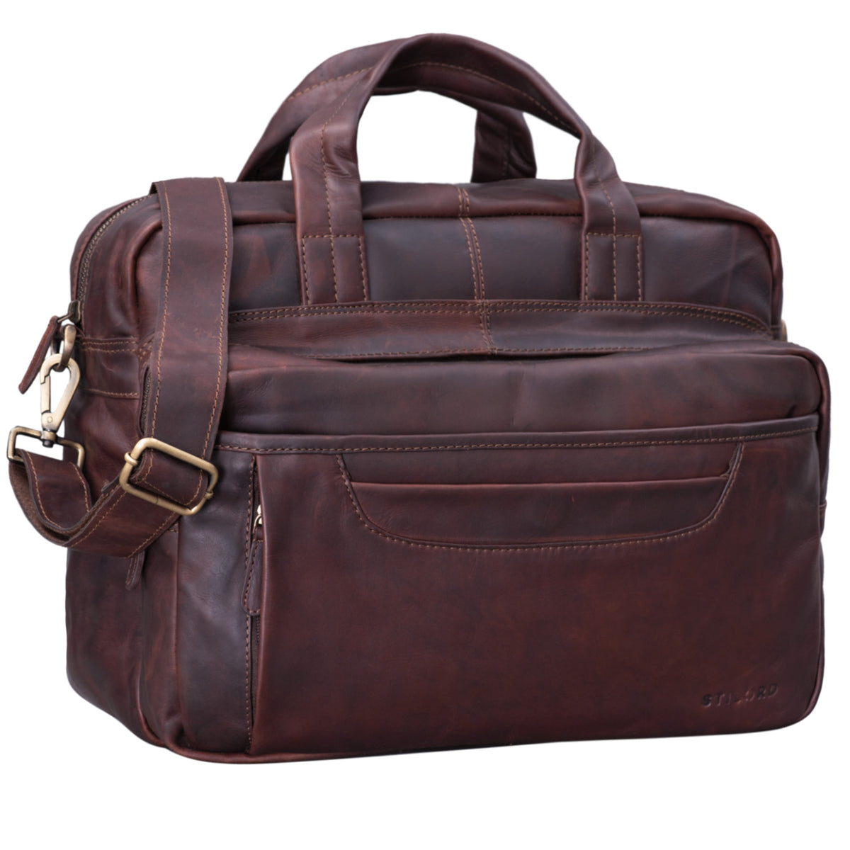 Große Ledertasche zum Umhängen