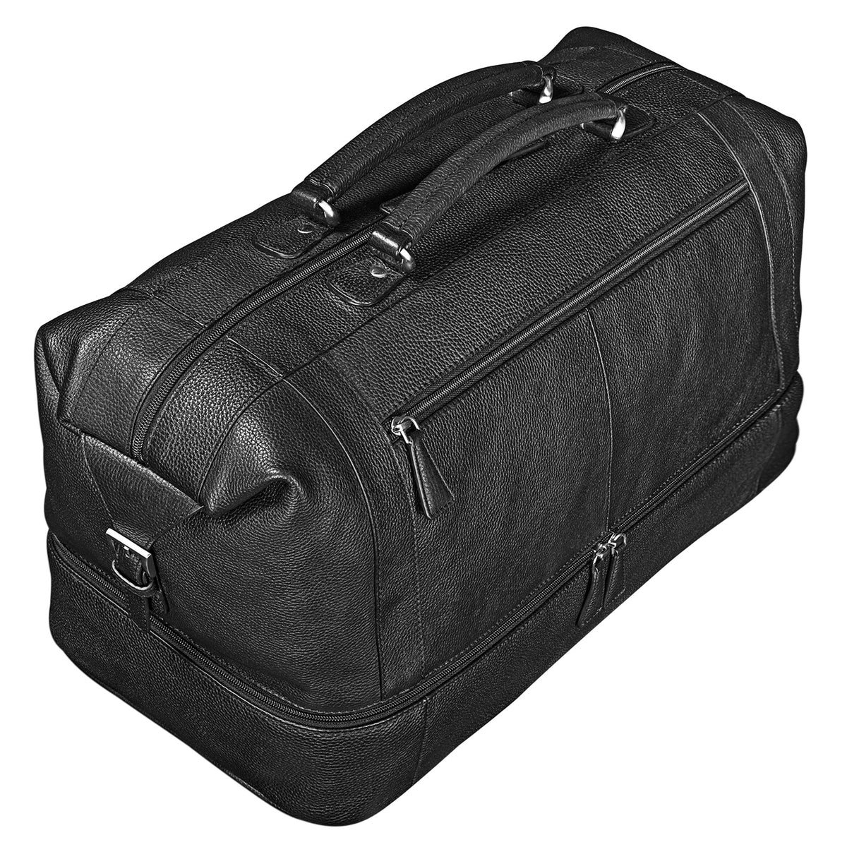 Reisetasche Leder schwarz