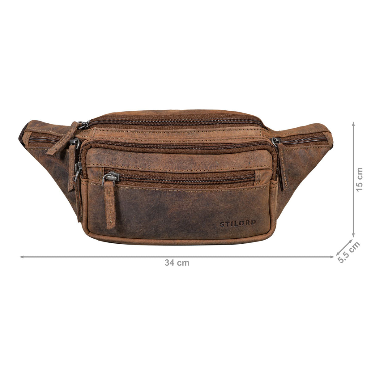 Bauchtasche Vintage XL dunkelbraun
