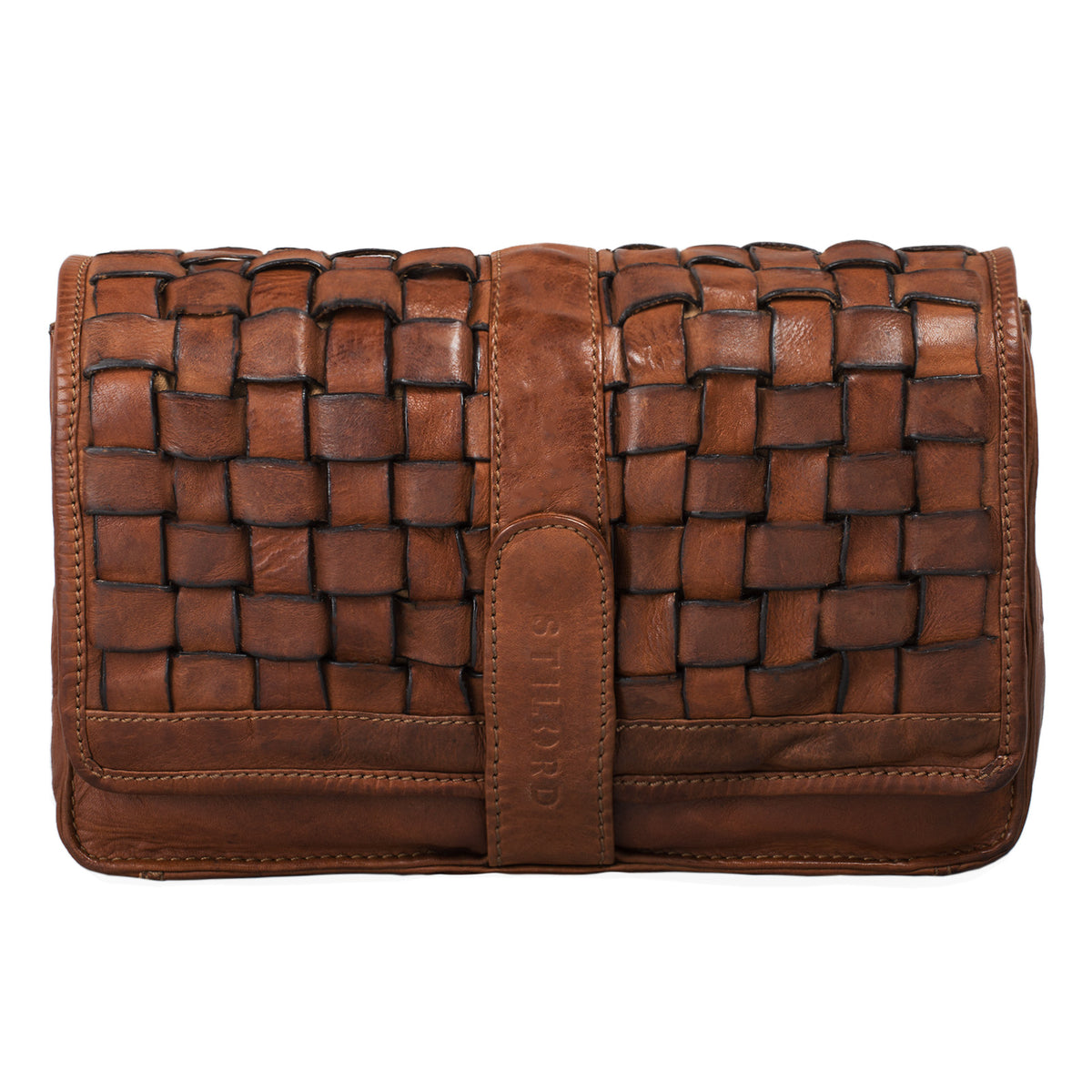 Leder Vintage Handtasche für Frauen klein braun
