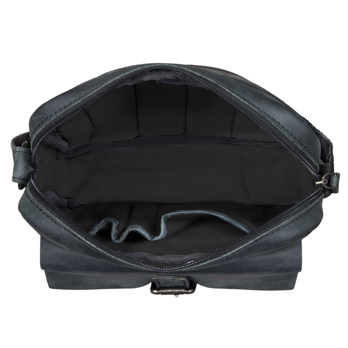 Damen Umhängetasche Leder schwarz