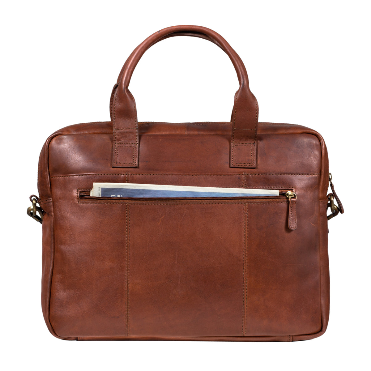 Collegetasche aus Echt-Leder