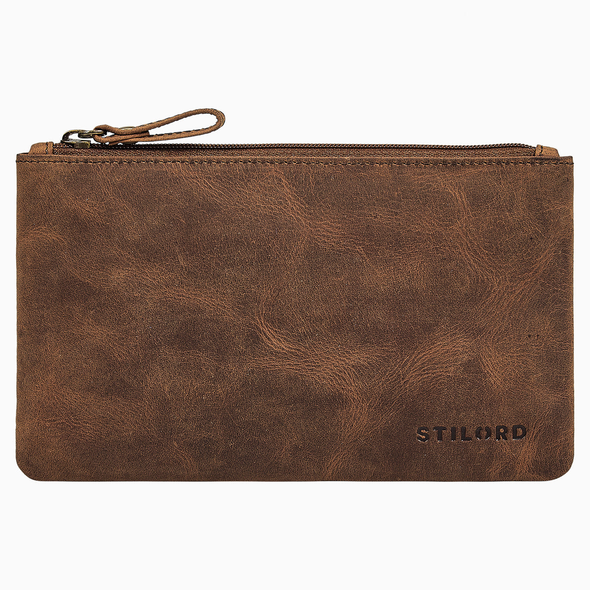 Braune Herren Banktasche Leder Retro Klein