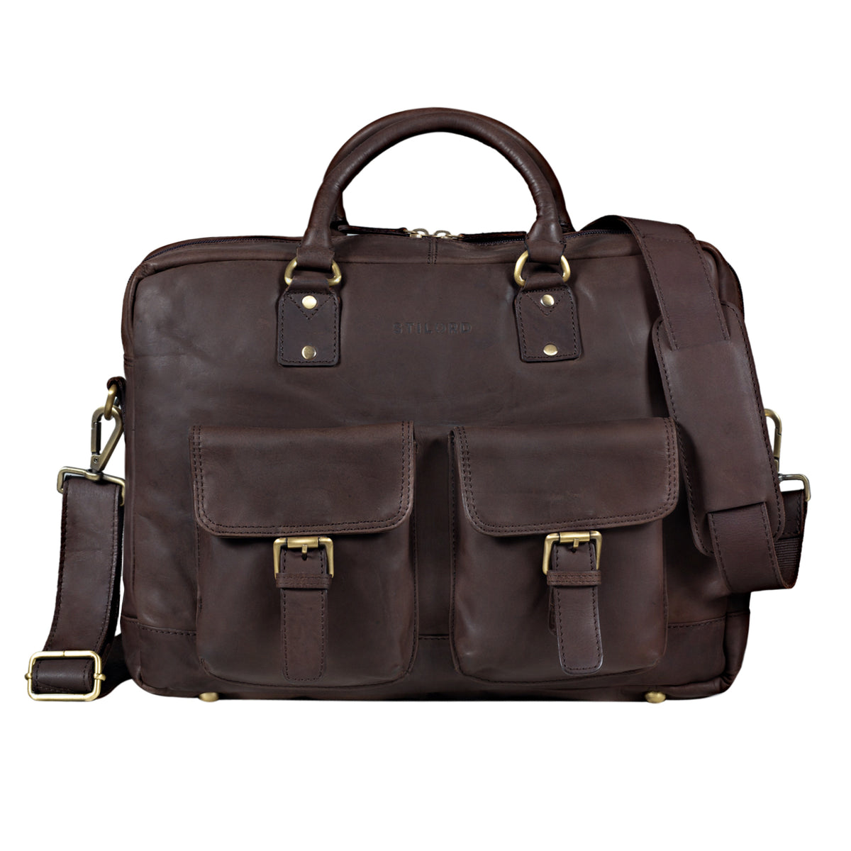 Bürotasche Echt-Leder braun