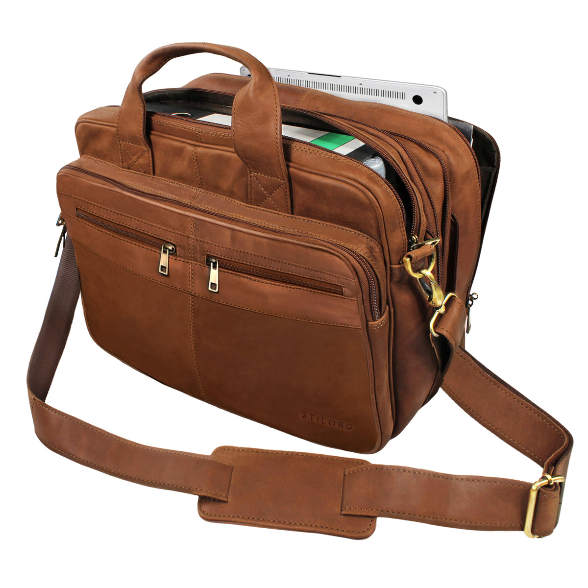 Herren Lehrertasche Vintage Leder