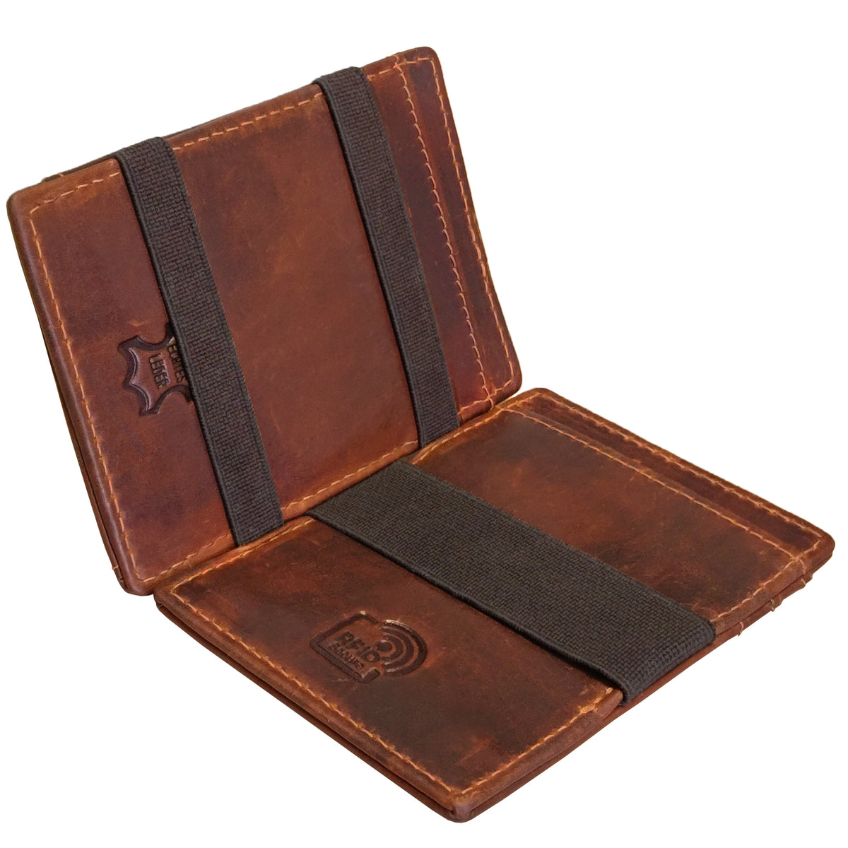 slim wallet real leather men