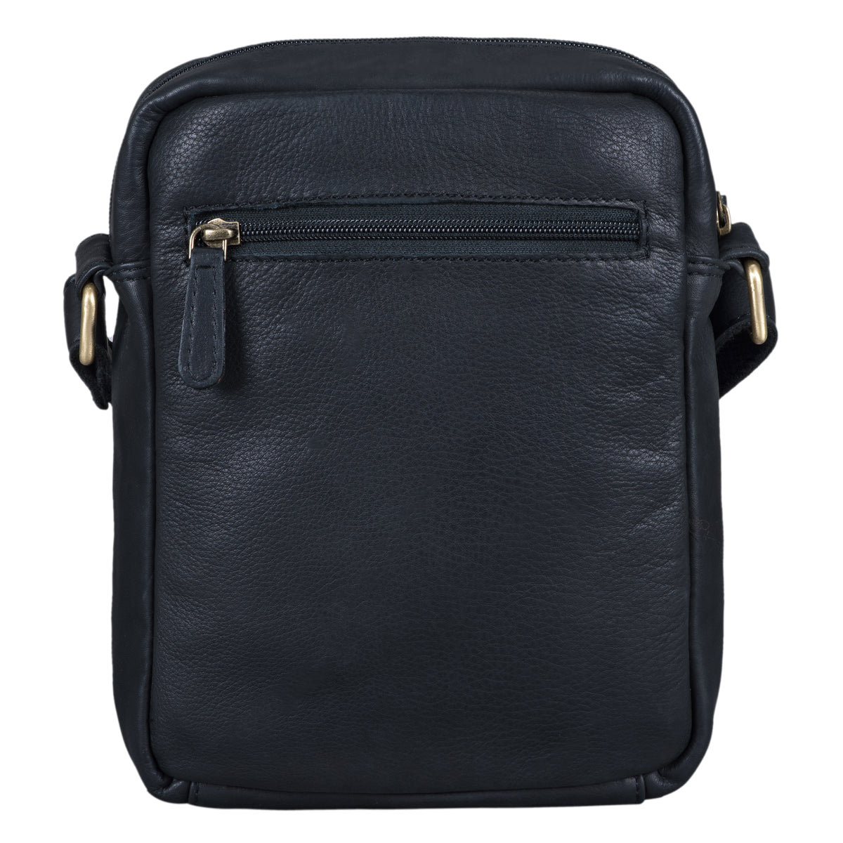 Schwarze Herren Handtasche Leder