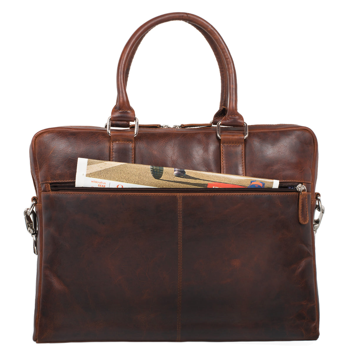Herrenhandtasche Umhängetasche Leder braun