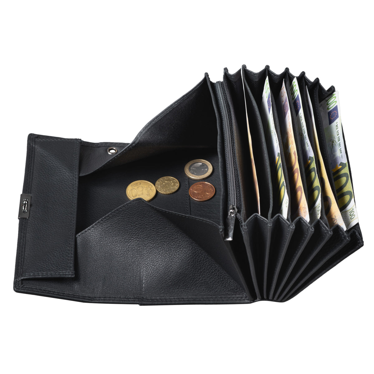 Vintage Kellnerbörse Leder schwarz