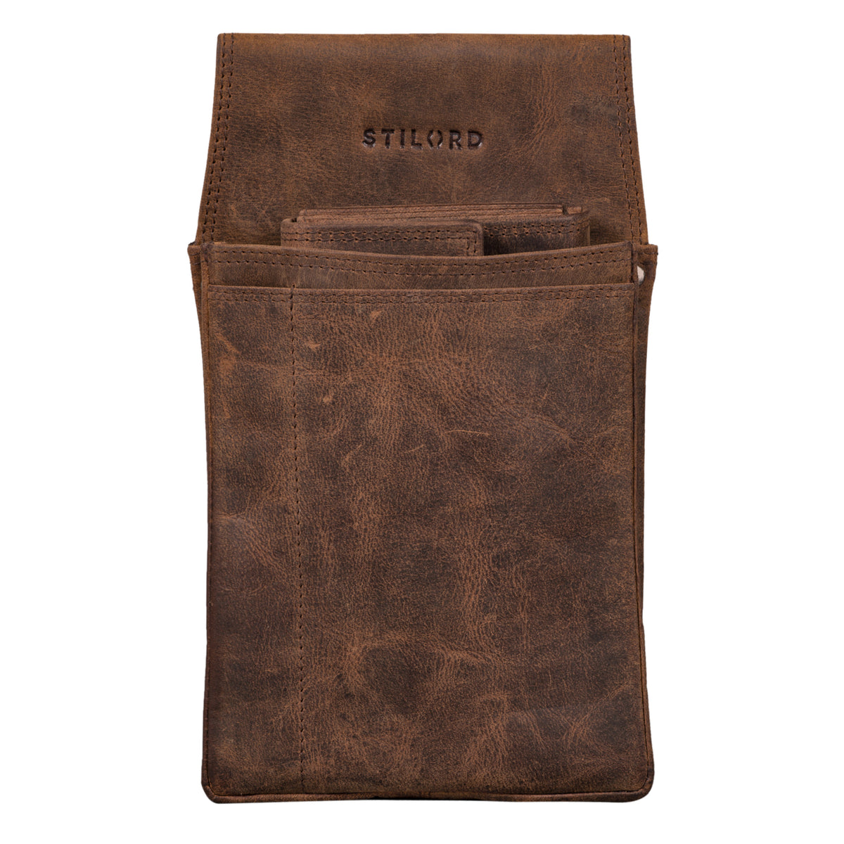 Vintage Portmonee Echt-Leder braun