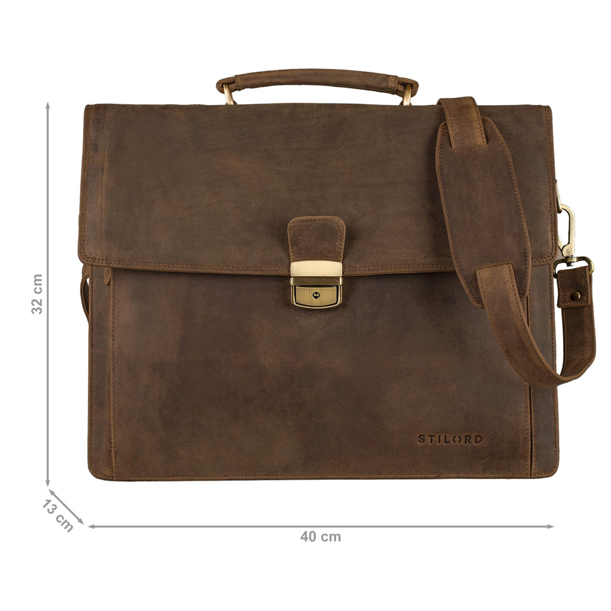 Leder Arbeitstasche Herren braun