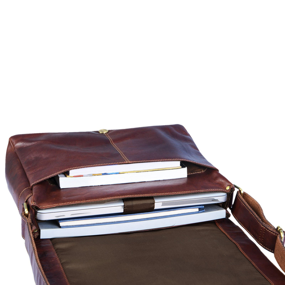 Ledertasche Vintage cognac braun
