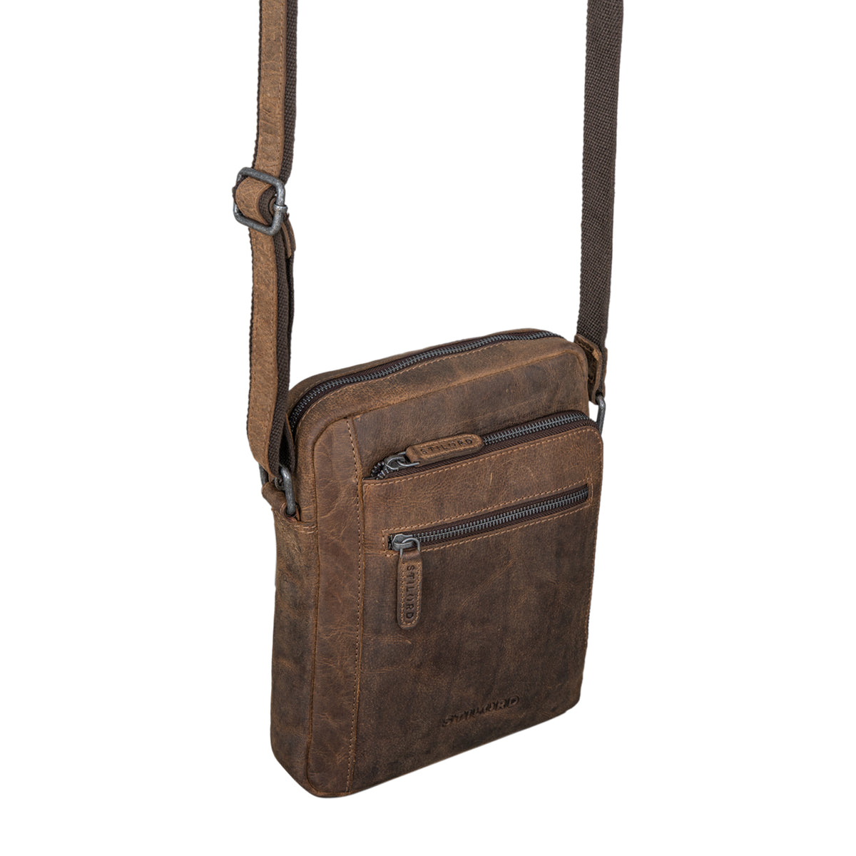 Herrentasche klein braun im VIntage Design
