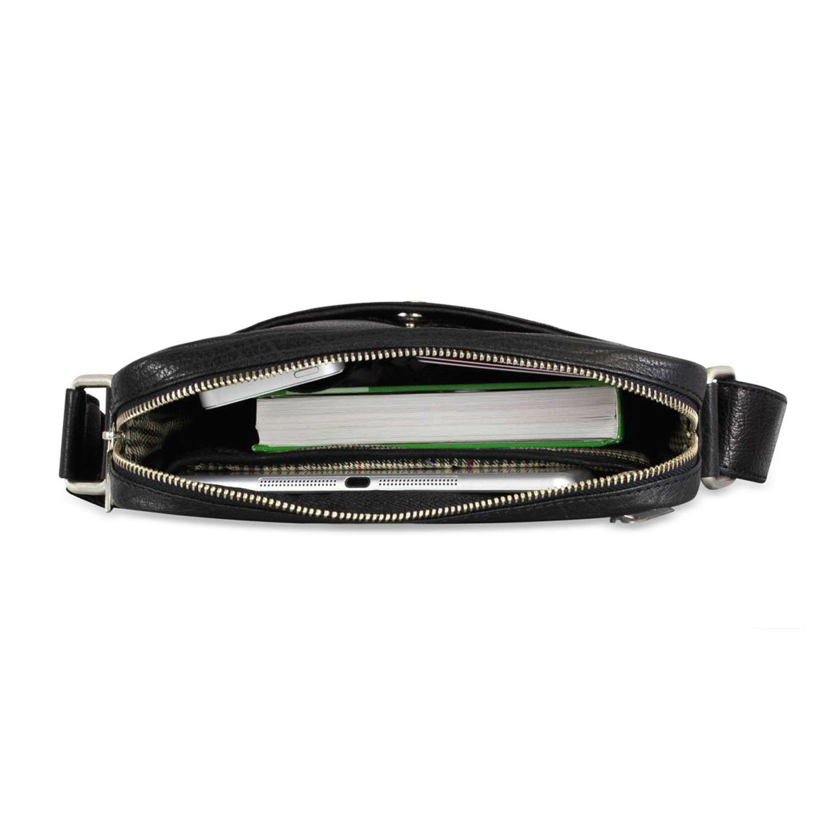 Tablettasche schwarz Leder