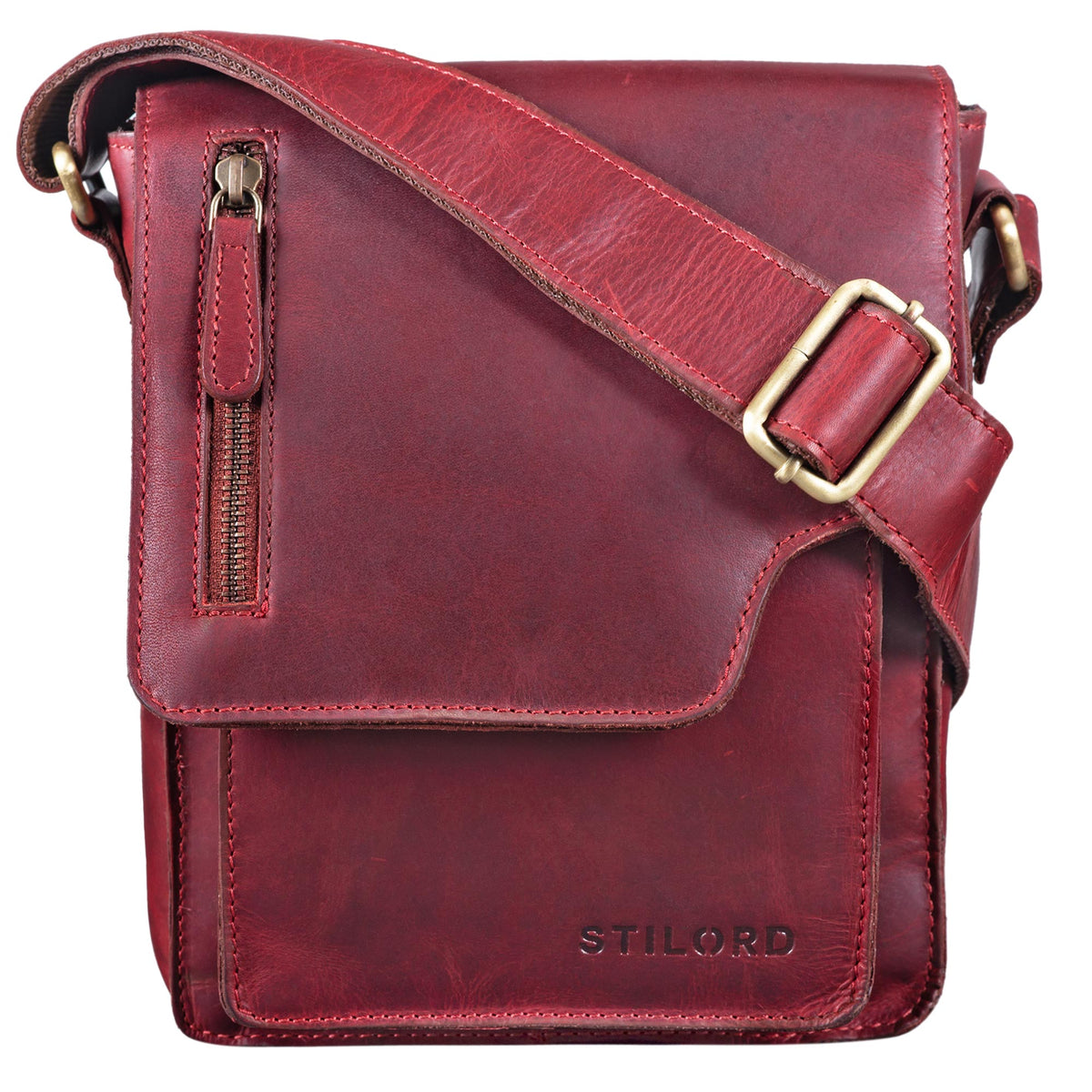 Damenhandtasche Echtleder rot
